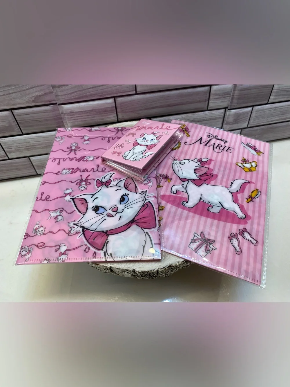 Marie ❤️ (2) A5 2-Pocket Bi-fold Clear File & (1) Book-style memo pad New